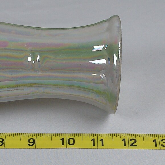 Iridescent Bamboo Motif 11.5" tall Centerpiece Vase Decorative Display Flower - Picture 8 of 8